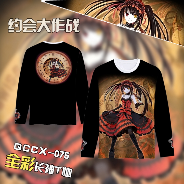 Date-A-Live Anime Full Color Long sleeve t-shirt S M L XL XXL XXXL QCCX075