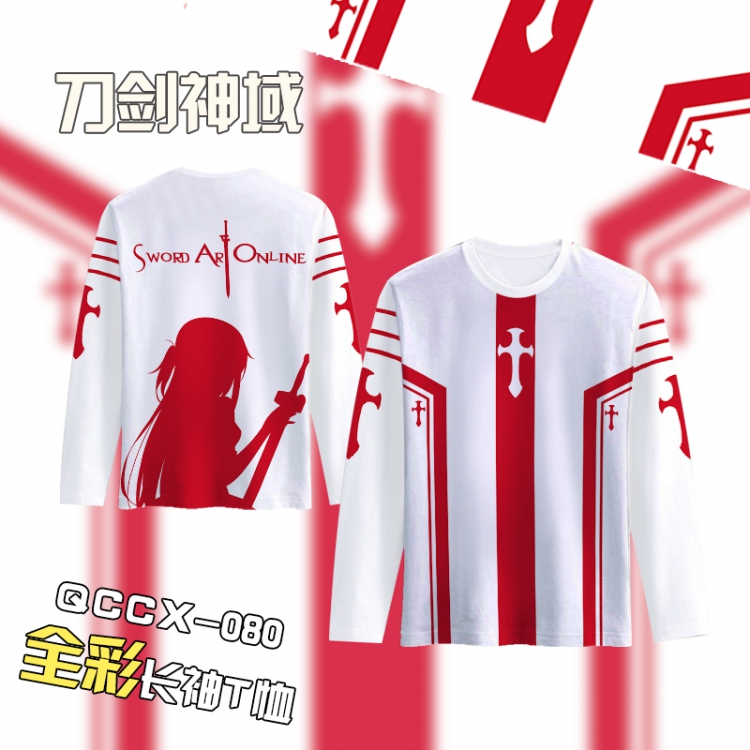 Sword Art Online  Anime Full Color Long sleeve t-shirt S M L XL XXL XXXL QCCX080