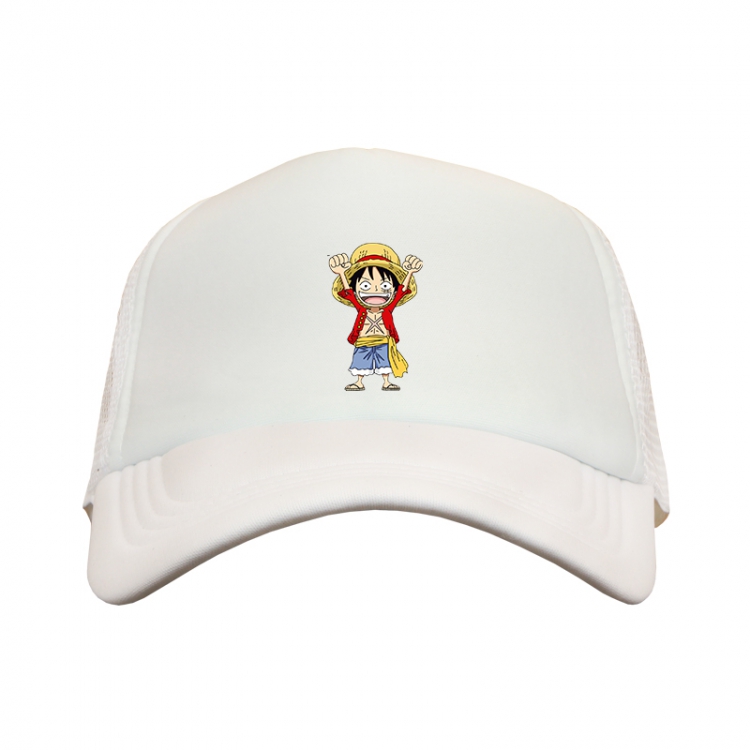 One Piece Luffy White Mesh material Sunhat