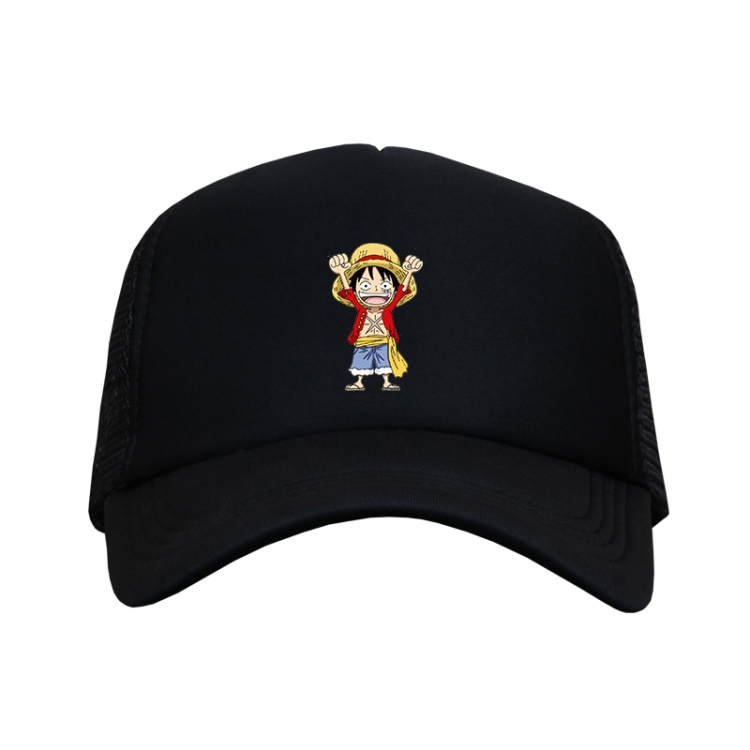 One Piece Luffy Black Mesh material Sunhat