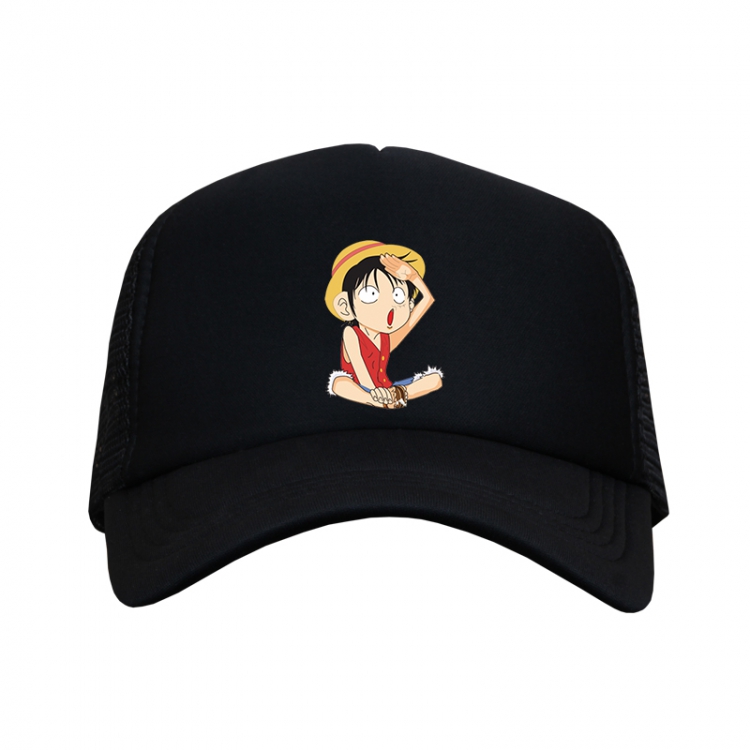 One Piece Luffy 3 Black Mesh material Sunhat