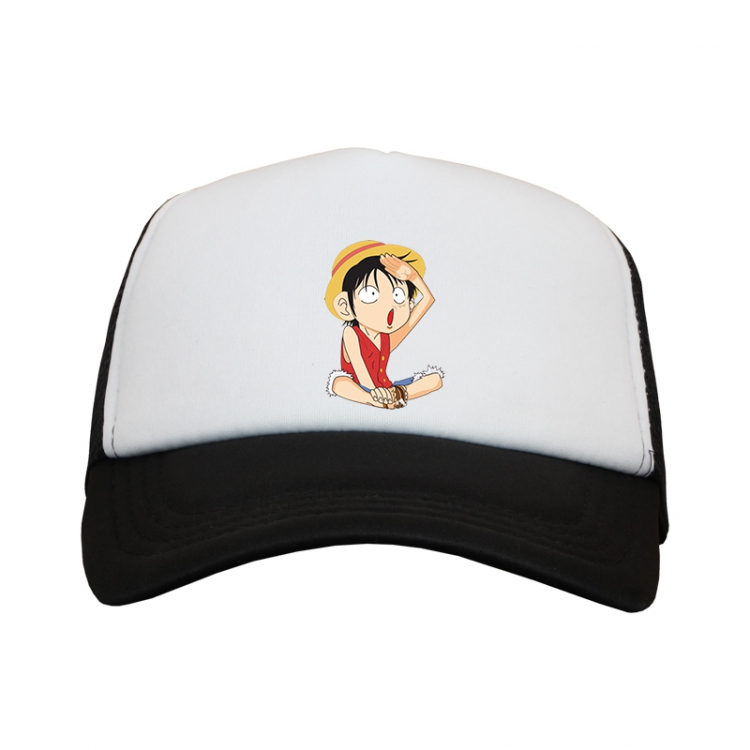 One Piece Luffy 3 Black and White Mesh material Sunhat