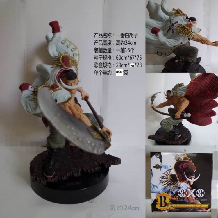 One Piece ONEPIECE Edward Newgate a white beard Boxed  Figure Decoration model 24CM 29X28X23CM 858G a box of 16