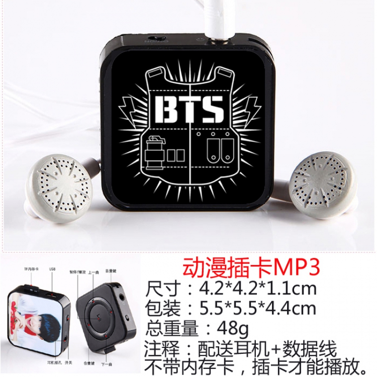 BTS Logo Movement Run Mini MP3 player Support memory card