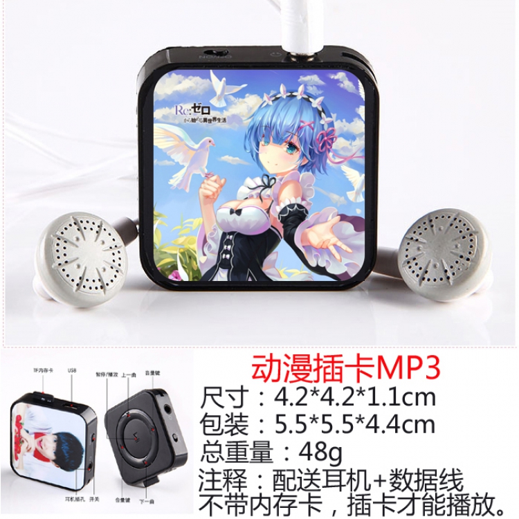 Re:Zero kara Hajimeru Isekai Seikatsu 1 Movement Run Mini MP3 player Support memory card