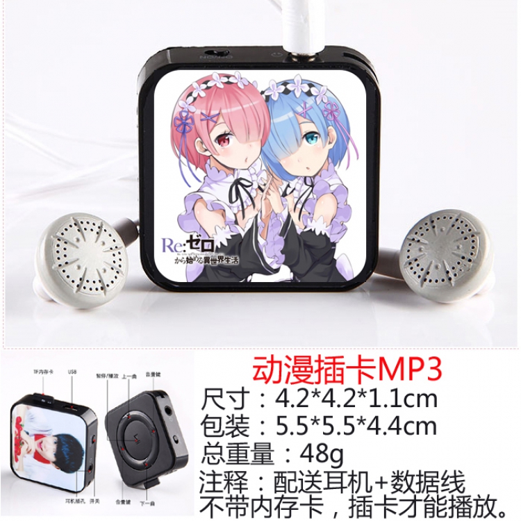 Re:Zero kara Hajimeru Isekai Seikatsu 2 Movement Run Mini MP3 player Support memory card