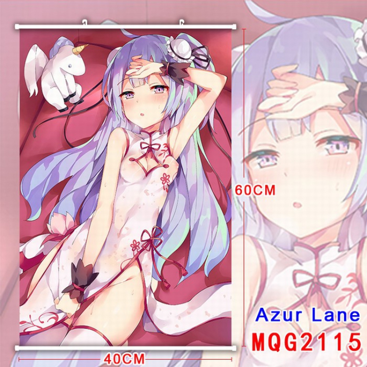 Azur Lane White Plastic rod Cloth painting Wall Scroll 40X60CM MQG2115