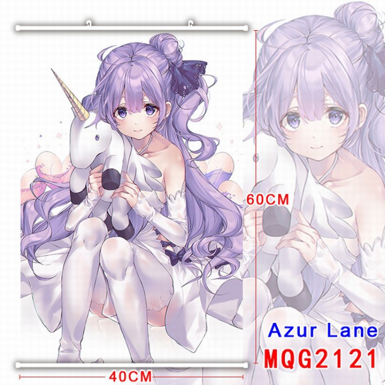 Azur Lane White Plastic rod Cloth painting Wall Scroll 40X60CM MQG2121