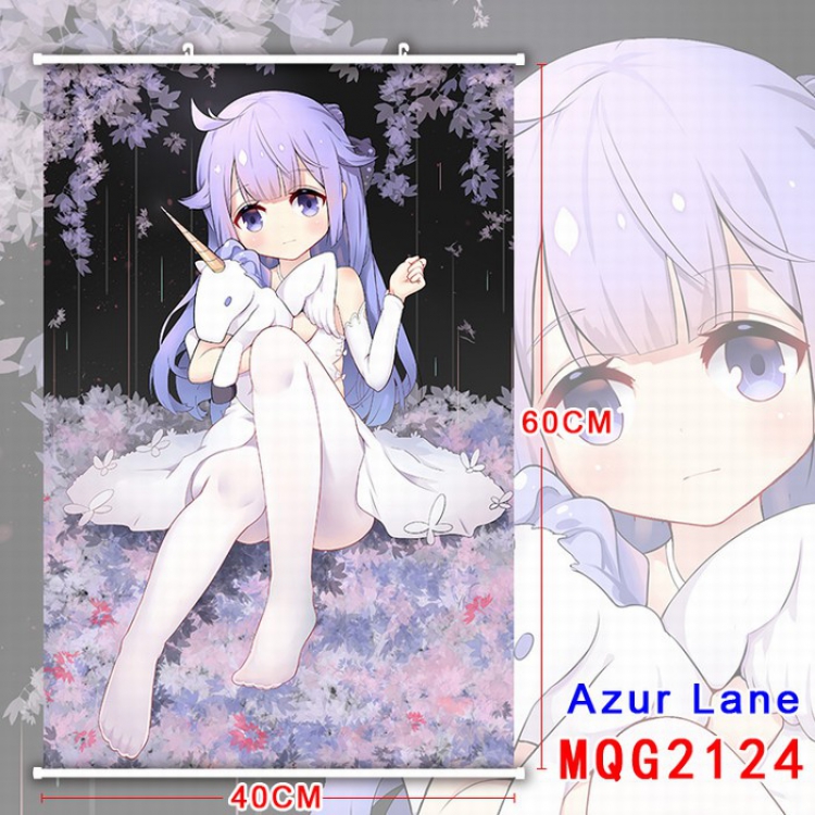 Azur Lane White Plastic rod Cloth painting Wall Scroll 40X60CM MQG2124