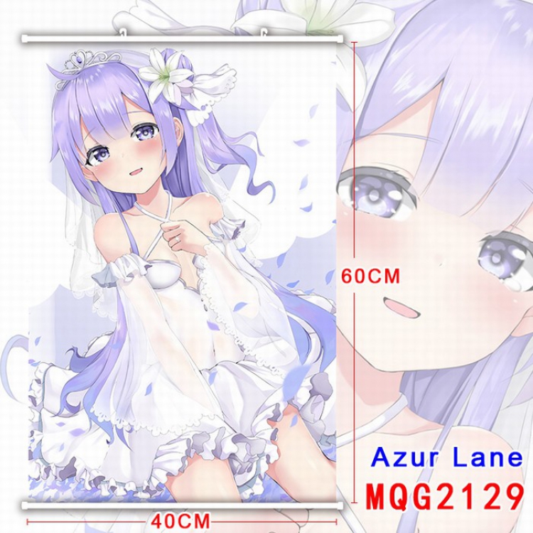 Azur Lane White Plastic rod Cloth painting Wall Scroll 40X60CM MQG2129