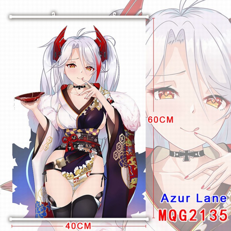 Azur Lane White Plastic rod Cloth painting Wall Scroll 40X60CM MQG2135