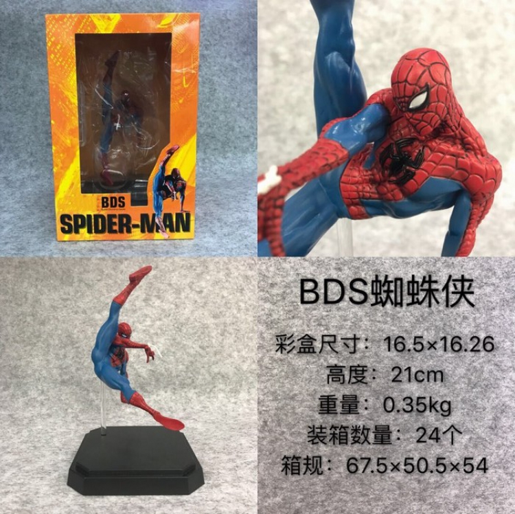BDS Spiderman Boxed Figure Decoration 21cm a box of 24
