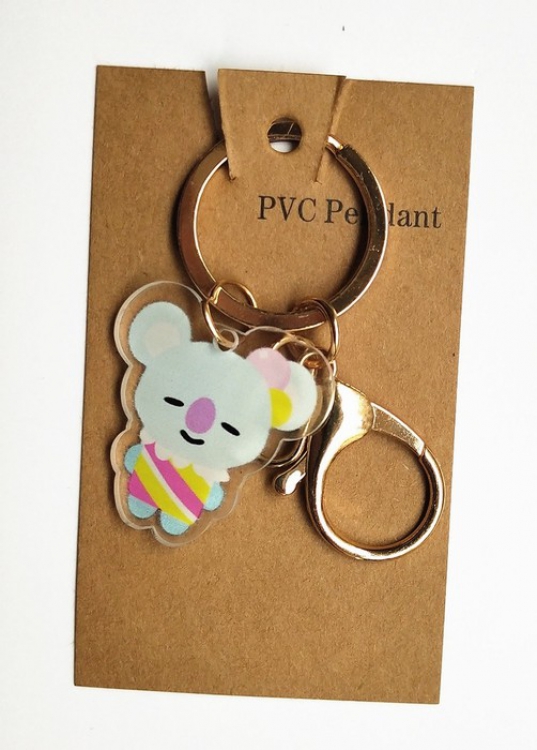 BTS Koala Transparent acrylic keychain pendant 3-4cm 13g price for 10 pcs