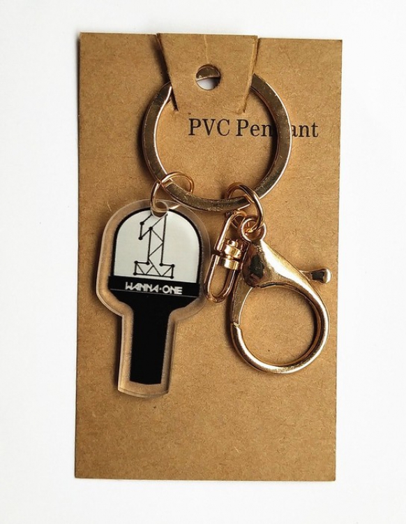 wanna one Transparent acrylic keychain pendant 3-4cm 13g price for 10 pcs