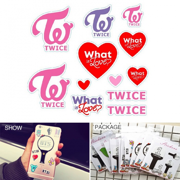 TWICE Mobile phone sticker Cartoon sticker OPP bag price for 20 pcs
