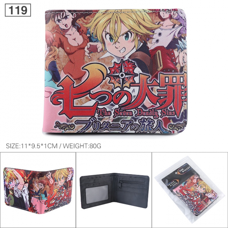 The Seven Deadly Sins Full color printed short Wallet Purse 11X9.5X1CM 80G 119