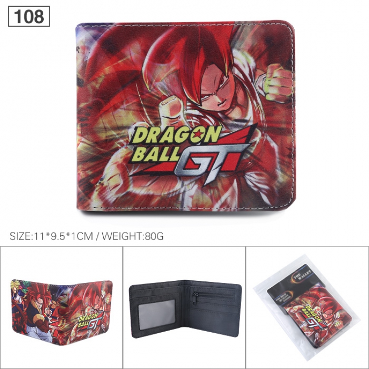 DRAGON BALL Full color printed short Wallet Purse 11X9.5X1CM 80G 108