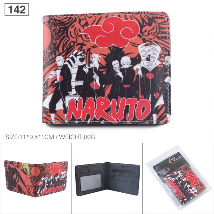 Naruto Full color printed short Wallet Purse 11X9.5X1CM 80G  142
