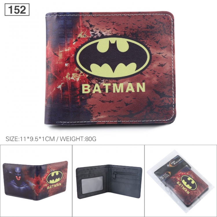 Batman Full color printed short Wallet Purse 11X9.5X1CM 80G 152