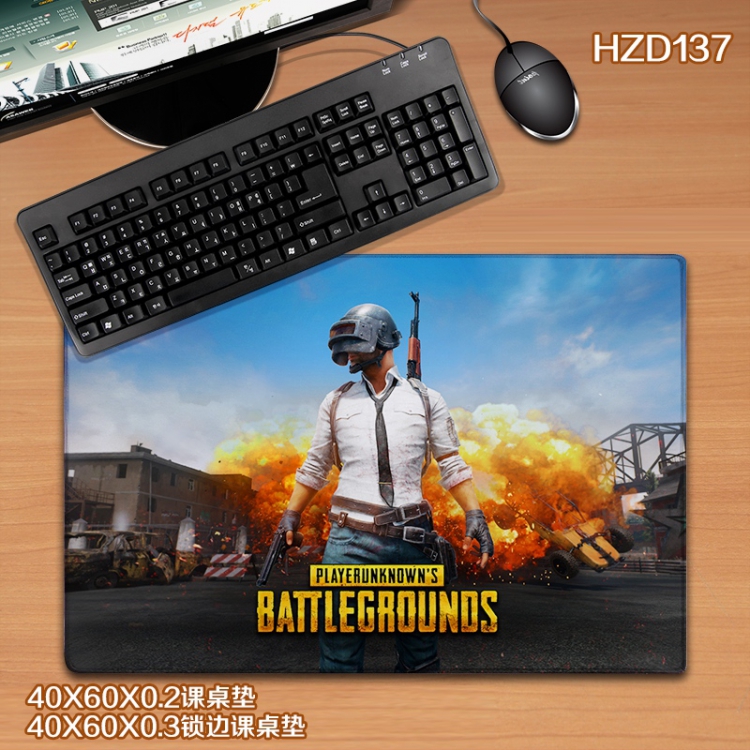 Playerunknowns Batt Locking rubber Desk mat Mouse pad 40X60X0.3CM HZD137