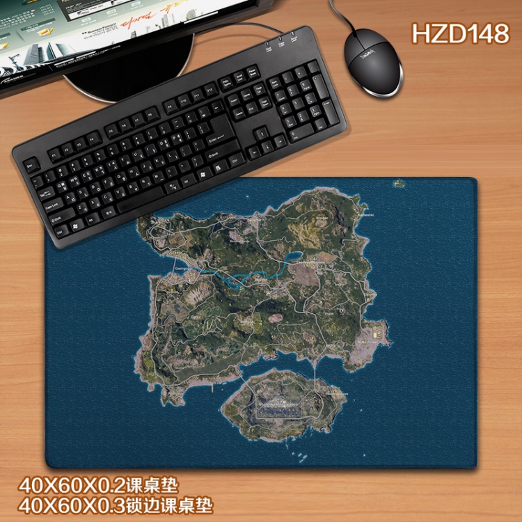 Playerunknowns Batt Locking rubber Desk mat Mouse pad 40X60X0.3CM HZD148
