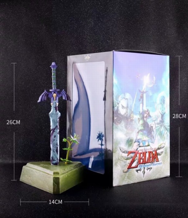 The Legend of Zelda Breath of the Wild link Master's sword Decoration model 26cm 18X17X28CM a box of 18