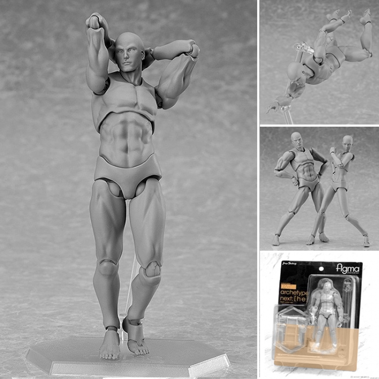 Figma complexion plain 2.0 male Youth Edition gray Movable Boxed Figure Decoration 15CM a box of 50