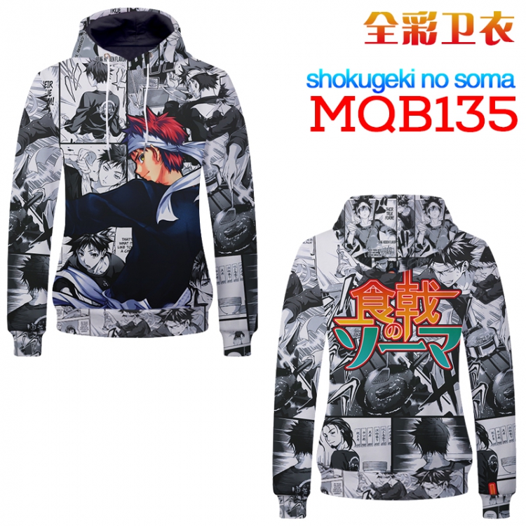 Shokugeki no Soma Patch pocket Long sleeve coat Headgear Hip hop sweatshirt M L XL XXL XXXL MQB135