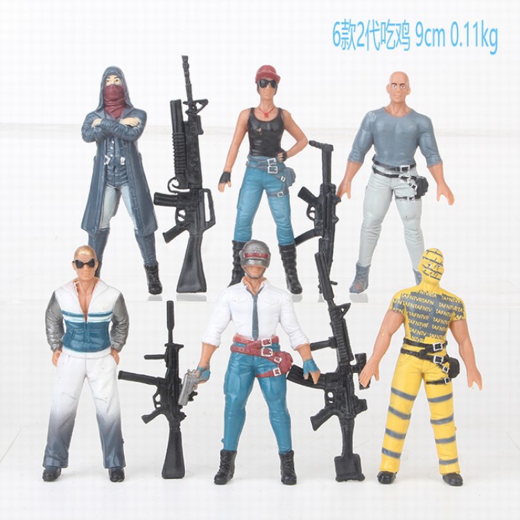 Playerunknowns Batt 6 models Bagged Figure Decoration 9CM 0.11KG a box of 200 price for 6 pcs