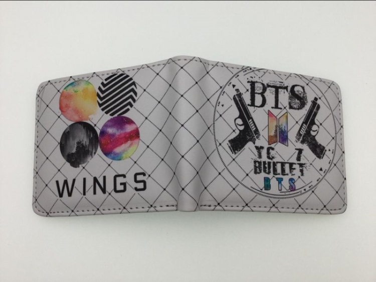 BTS BT21 Full Color Printing Short paragraph Wallet Purse C Style