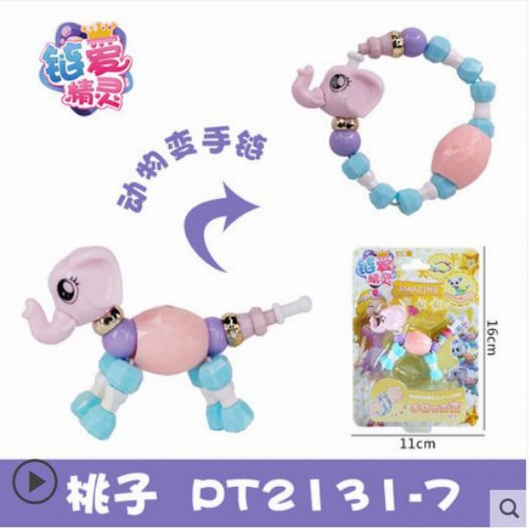Chain love elf Peach Cute Cartoon Pets Deformation Bracelet Boxed price for 5 pcs