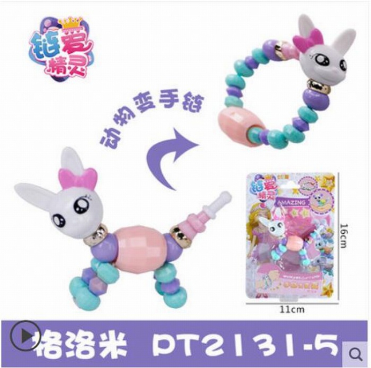 Chain love elf Gloomi Cute Cartoon Pets Deformation Bracelet Boxed price for 5 pcs