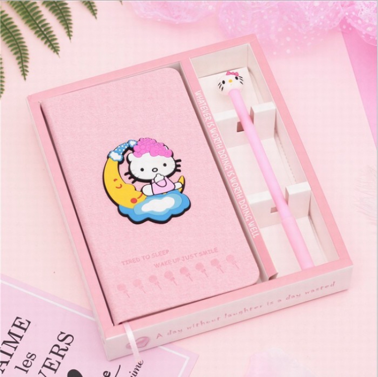 Hello Kitty moon Boxed Notebook plus pen 10X18CM price for 3 pcs