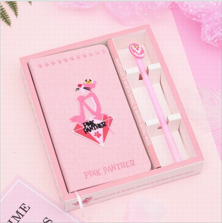 Pink Panther Diamond Boxed Notebook plus pen 10X18CM price for 3 pcs