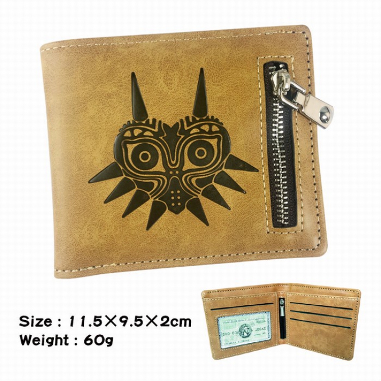 The Legend of Zelda Fold Zipper Short paragraph Wallet Purse 11.5X9.5X2CM 60G B style