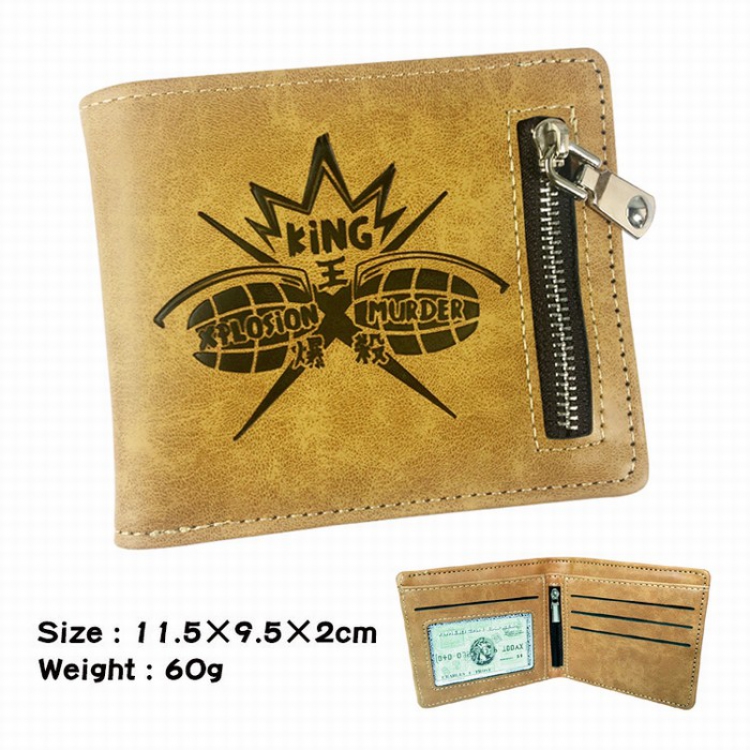 My Hero Academia Fold Zipper Short paragraph Wallet Purse 11.5X9.5X2CM 60G