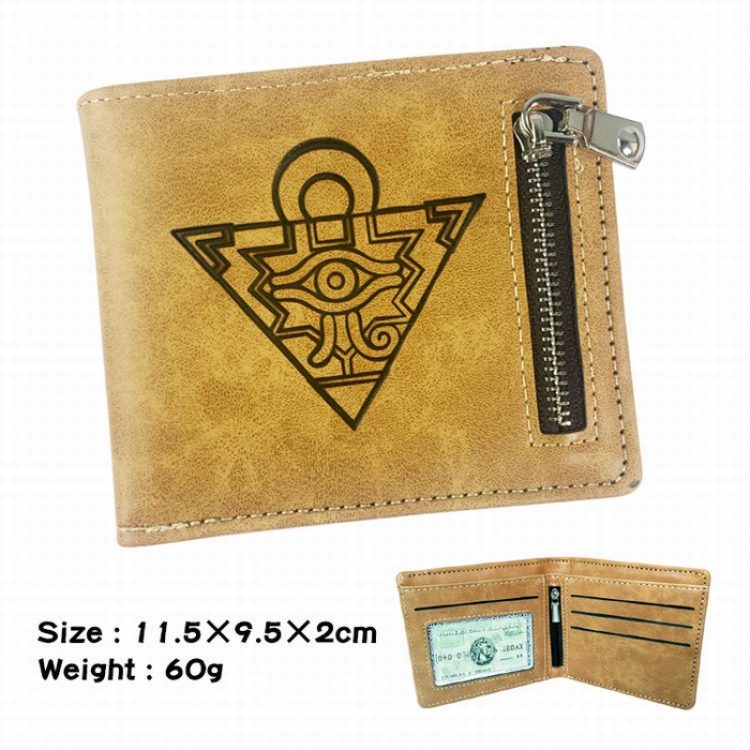 Yugioh Fold Zipper Short paragraph Wallet Purse 11.5X9.5X2CM 60G