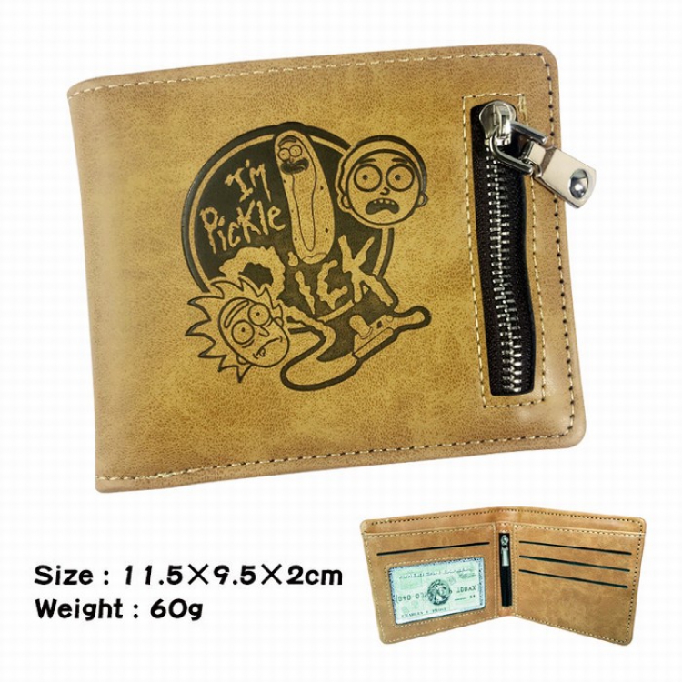 Rick and Morty Fold Zipper Short paragraph Wallet Purse 11.5X9.5X2CM 60G A style