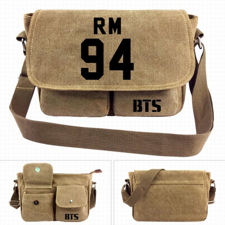 BTS 94RM Canvas Shoulder Satchel Bag Handbag