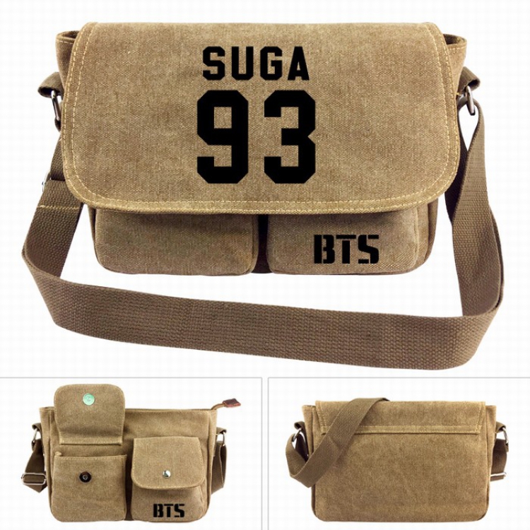 BTS 93SUGA Canvas Shoulder Satchel Bag Handbag