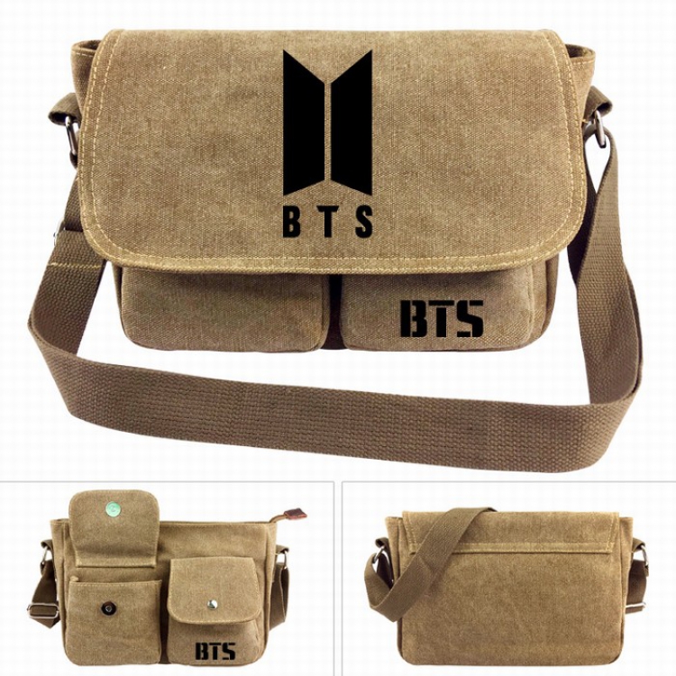 BTS BTS LOGO Canvas Shoulder Satchel Bag Handbag