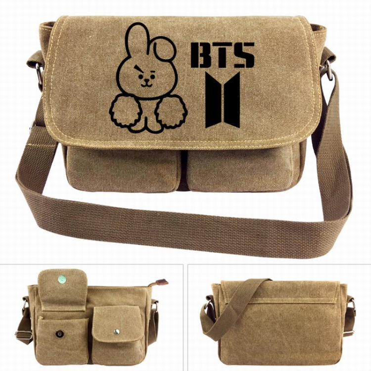 BTS BT21 Rabbit Canvas Shoulder Satchel Bag Handbag