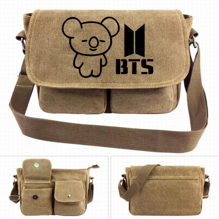 BTS BT21 Koala Canvas Shoulder Satchel Bag Handbag