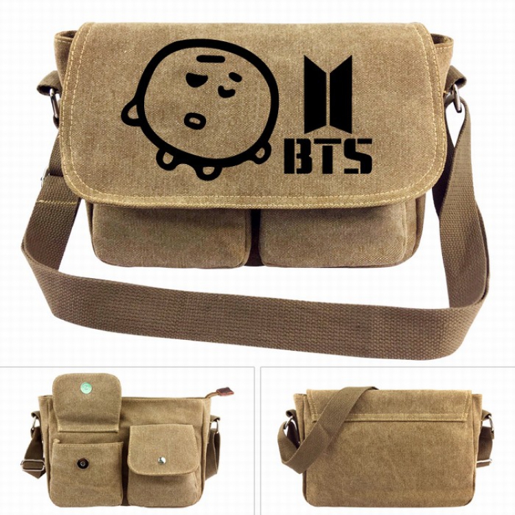 BTS BT21 Biscuits Canvas Shoulder Satchel Bag Handbag