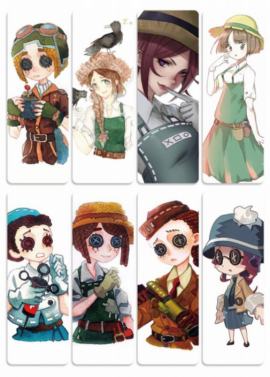 Identity V a set of 8 PVC Refined version Bookmark price for 5 pcs Style H