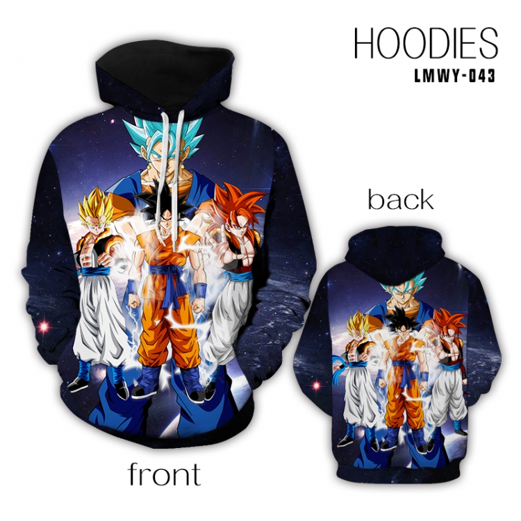 DRAGON BALL Full color health cloth hooded pullover sweater S M L XL XXL XXXL preorder 2days LMWY043