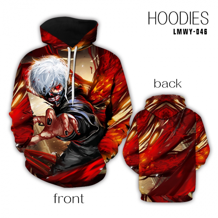 Tokyo Ghoul Full color health cloth hooded pullover sweater S M L XL XXL XXXL preorder 2days LMWY046