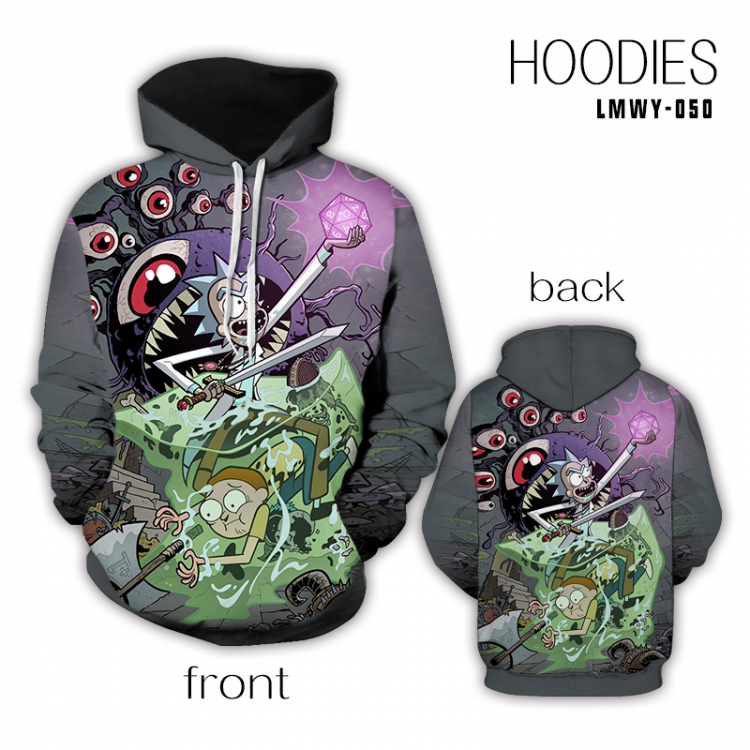 Rick and Morty Full color health cloth hooded pullover sweater S M L XL XXL XXXL preorder 2days LMWY050