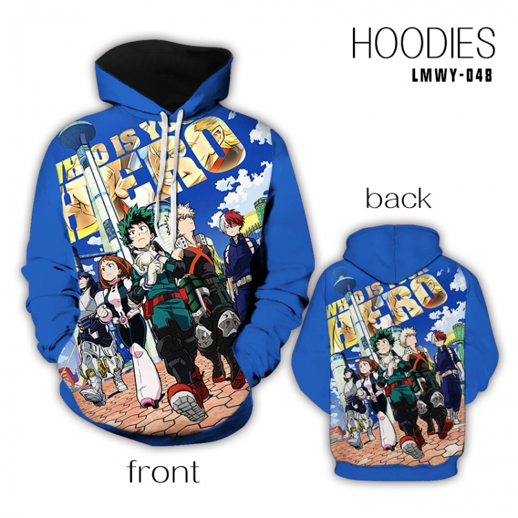 My Hero Academia Full color health cloth hooded pullover sweater S M L XL XXL XXXL preorder 2days LMWY048