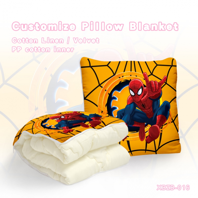 Justice League Spiderman（40X40CM) Dual-use folding plush pillow (120X140CM) XBZB-016